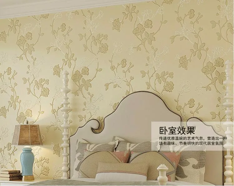 Beibehang чистый цвет papel де parede 3D обои фрукты зеленый оранжевый обои современные флокированные обои для стен 3 d спальня