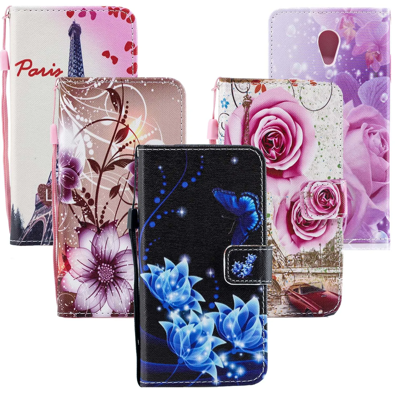 

M6S M5S Flower Leather Cases For Meizu M6 M6S M5S Case Meizu Meilan S6 M6S Flip Cover M712M M6 M711M M5 M612M Wallet Phone Bag