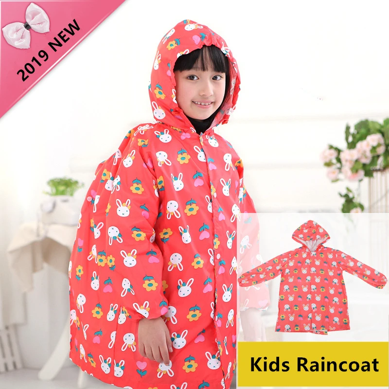 

Schoolbag Warehouse Style Raincoat For Students Kids Impermeable Waterproof Girls Child Rain Coat Ponchos Jackets