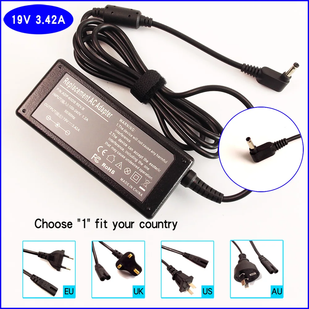 AJEYO 19V 3.42A Laptop Ac Adapter/Battery Charger/Power Supply For ASUS ZenBook UX303 UX303L UX303UB UX303LA UX303LB UX303LN | Компьютеры