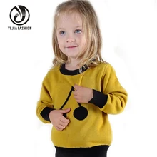 Yejia Fashion Kids Sweater Cherry Printed Long Sleeve Pullovers Knitted Boys Girl Sweaters Spring Autumn Toddler Loose Tops