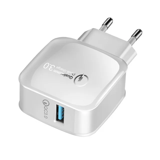 SUPTEC 18 Вт USB quick charge 3,0 5V 3A для Iphone 7 8 EU Plug, быстрое зарядное устройство для мобильного телефона Samsug s8 s9 huawei Xiaomi - Тип штекера: White