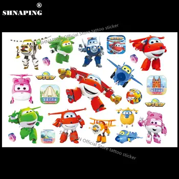 

SHNAPIGN Cute plane Child Temporary Tattoo Body Art Flash Tattoo Stickers 17*10cm Waterproof Henna Tatoo Styling Wall Sticker