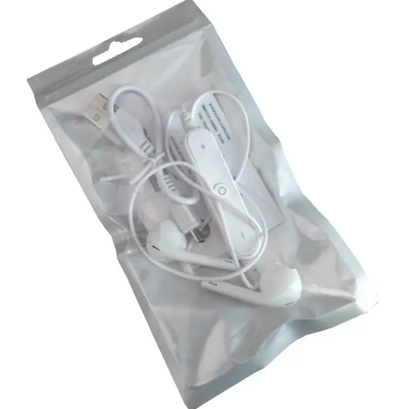 Продвижение стерео Bluetooths наушники S6 проводные наушники для Iphone и samsung - Цвет: white bag packing
