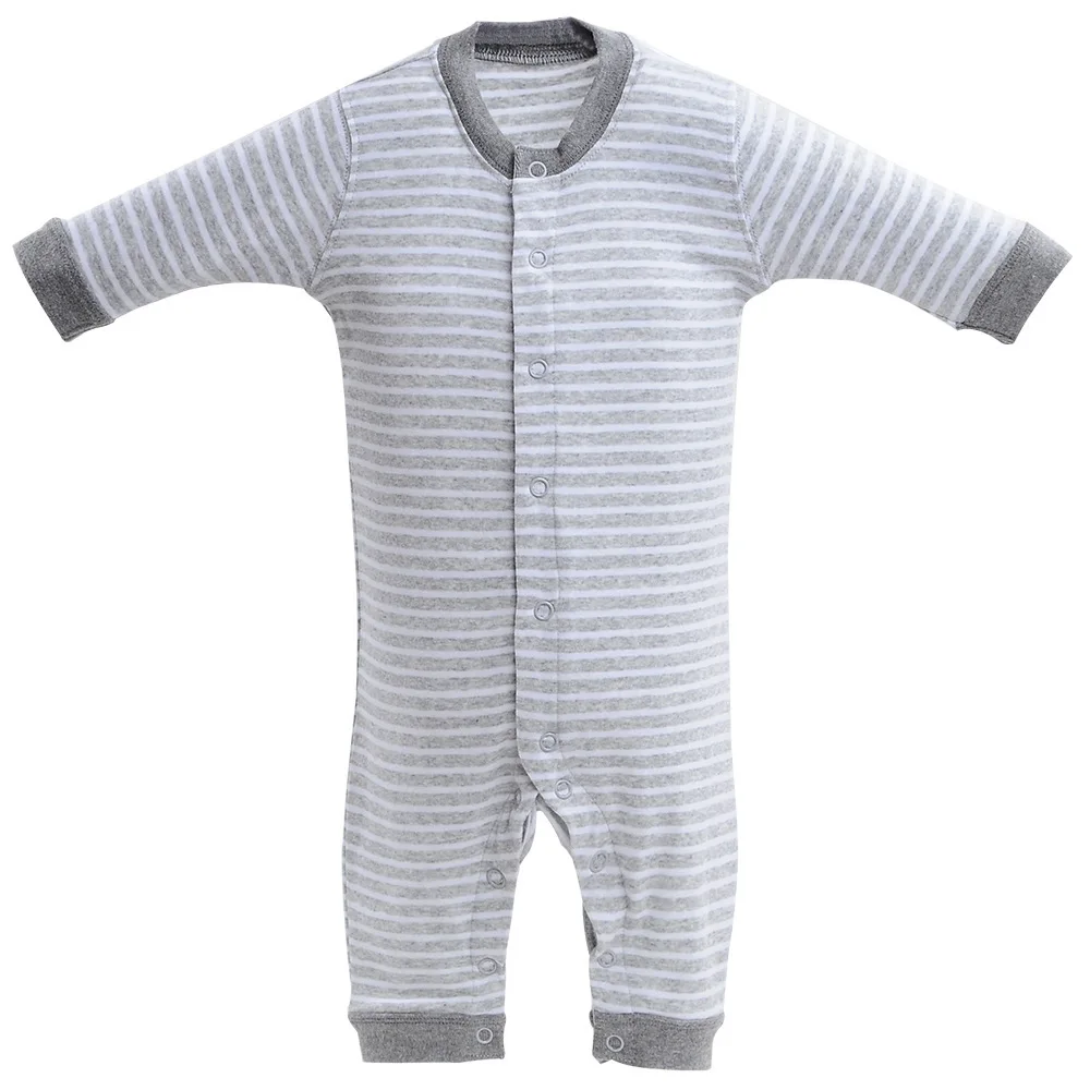 New Cotton striped O Neck Cotton Pajamas Cartoon Printed Newborn Baby