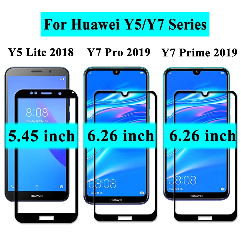 Для huawei Y5 Lite, закаленное стекло Y7 Pro, защитная пленка для экрана Y 5, Huawey 7, полное покрытие Y5lite, защитный светильник