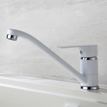 

Kitchen Faucet Brass Mixer Crane Deck Mounted 360 Degree Rotating Sink Water Faucet Cold and Hot Kitchen Mixer Taps