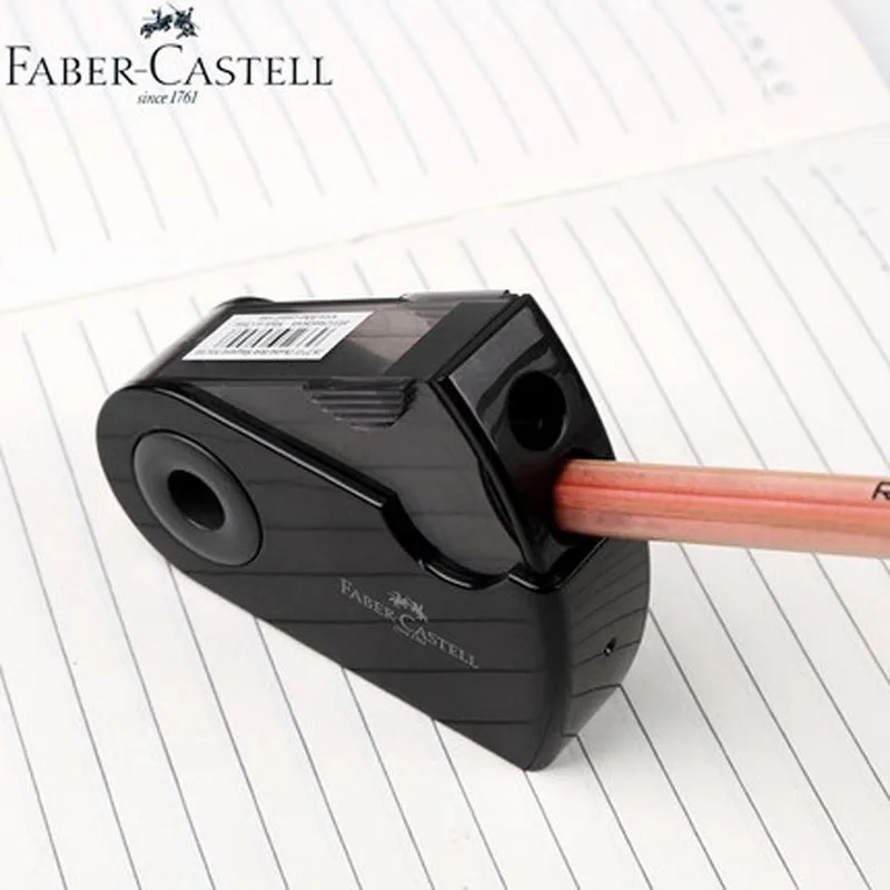 FABER-CASTELL pull двойная точилка для карандашей с одним отверстием, многофункциональные школьные принадлежности