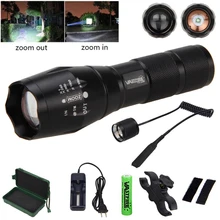 Q5 T6 тактический светодиодный фонарь для ружья 5000 люмен Масштабируемые зеленый/красный/белый охотничий фонарь+ пистолет крепление+ 18650 Батарея+ пульт дистанционного управления Пресс переключатель