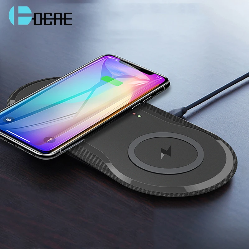 DCAE 20 Вт двойное Qi Беспроводное зарядное устройство для Samsung S21 S20 S10 10 2 в 1 быстрая