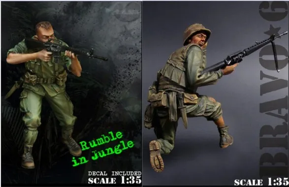 1/35 масштаб войны во Вьетнаме США военный battlefield 2 люди миниатюрные смолы модель