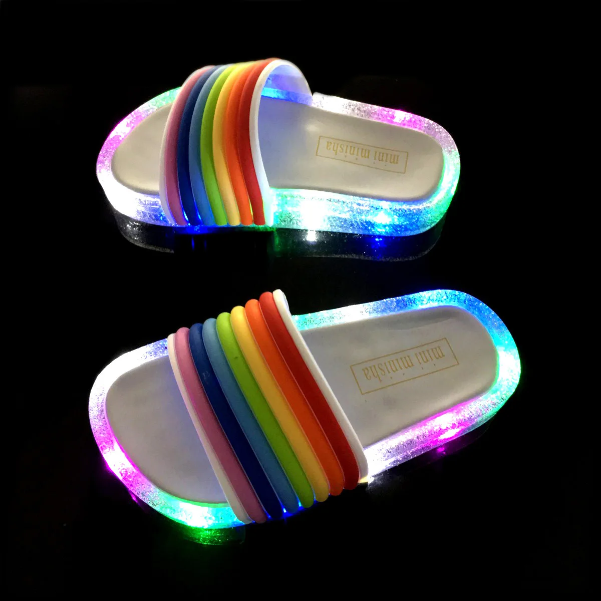 Chinelos de Bebê das Crianças Adorável Doce Arco-íris Bebê Criança Led Luminosa Sapatos Chinelos Crianças 2020 2 Computers & Electronics