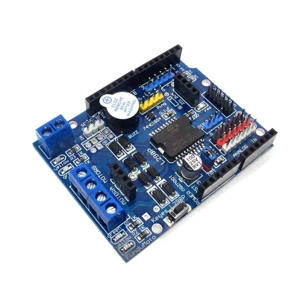 Модуль драйвера двигателя L298P плата расширения H bridge Drive Shield высокомощный