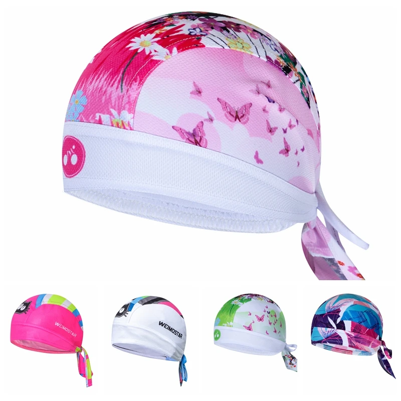 pink cycling cap