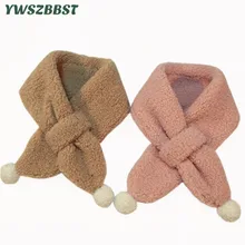 Кашемировый свитер; Детские шарфы для осень-зима детский шарф для девочек, для мальчиков бархатные крест шарф для детей, с круглой горловиной, для детей; воротник с круглым вырезом