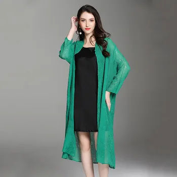 

2018 New Arrival Women Crinkled Solid Color Long Sleeves V-neck Jackets