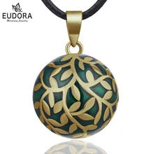 Eudora 20mm olive leaf Mexican Bola Harmony Chime Ball Angel Caller Pregnancy Pendant Necklace for Women Fine Jewelry N14NB318-1 Eudora 20mm olive leaf Mexican Bola Harmony Chime Ball Angel Caller Pregnancy Pendant Necklace for Women Fine Jewelry N14NB318-1