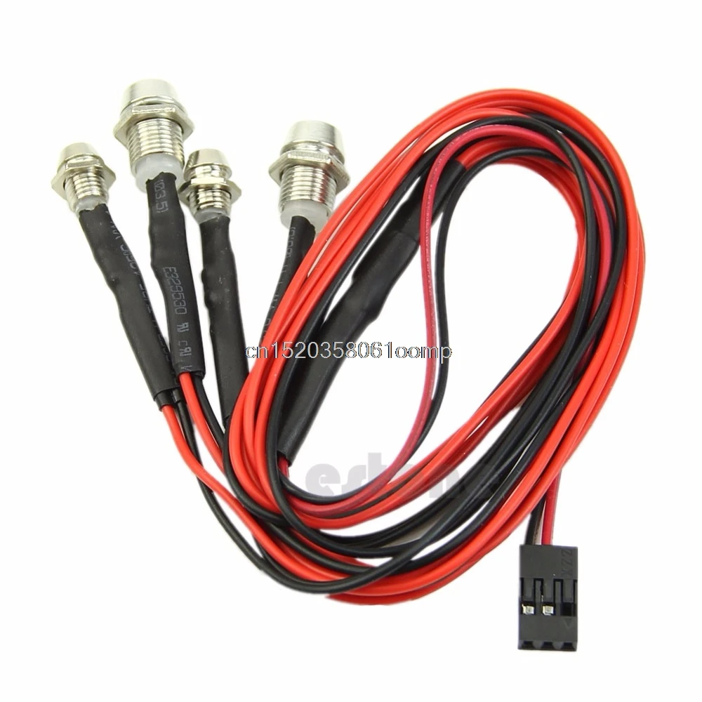 

4pcs RC Model Drift Car LED Night 5mm & 3mm headlamps headlights LED Light LED For RC Car #K4UE# Drop Ship