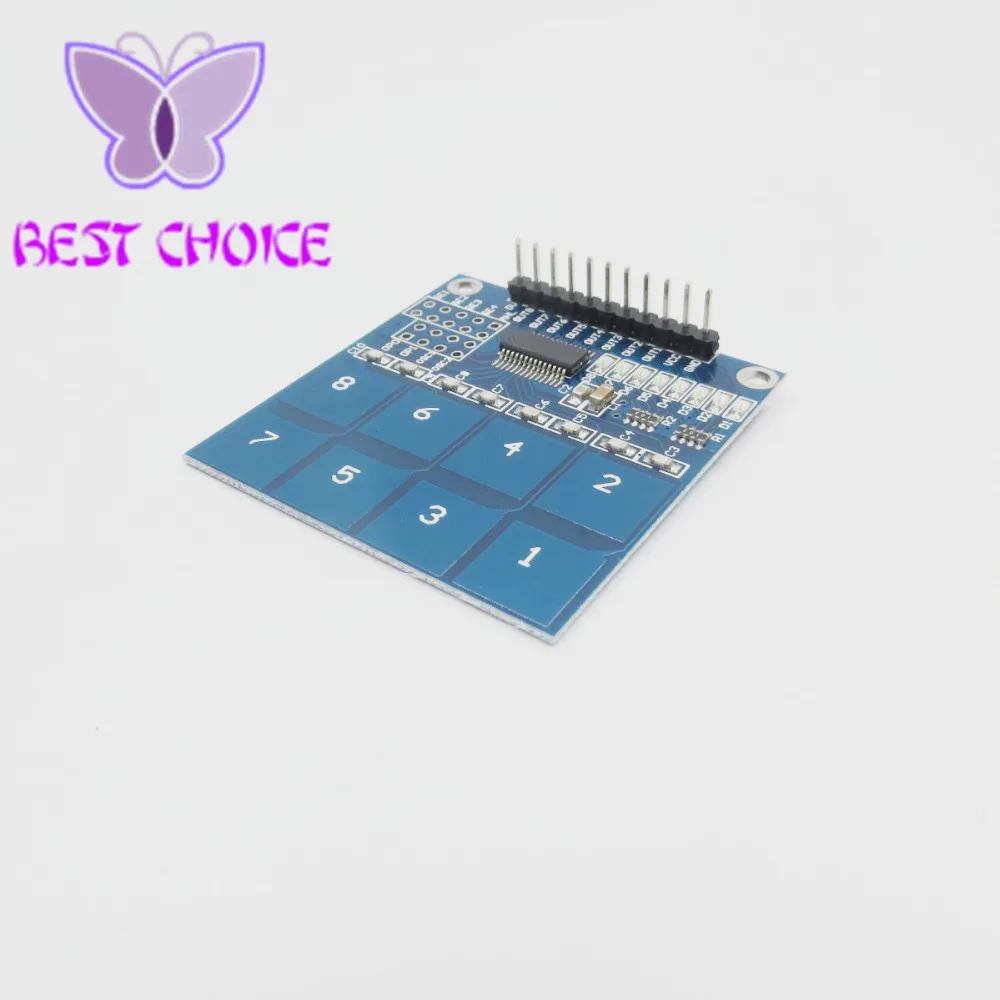 

1Pcs 8 Channel TTP226 Digital Capacitive Switch Touch Sensor Board Module