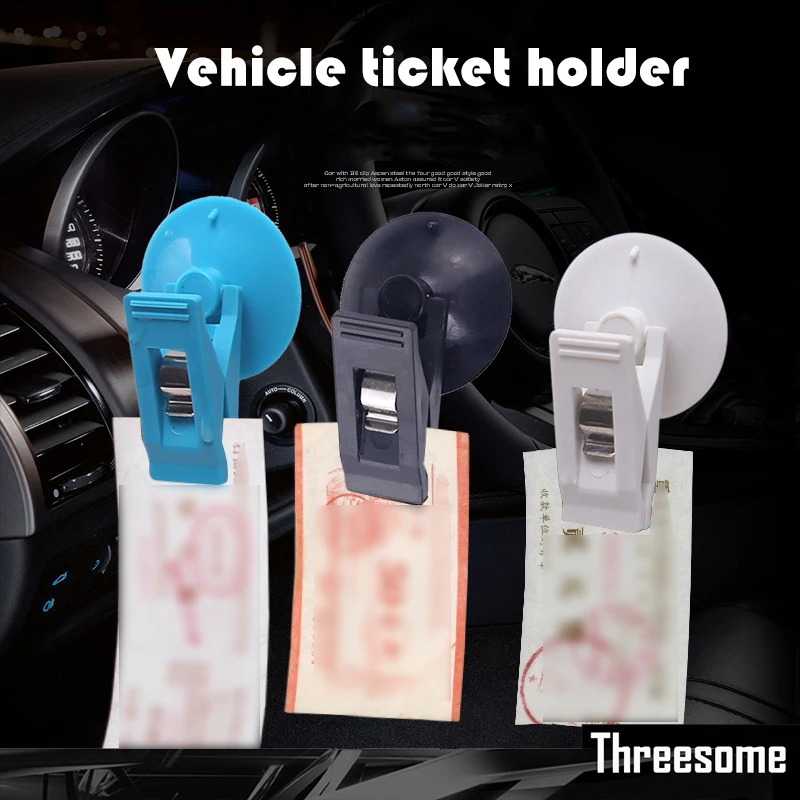 4 PCS Car Windshield Parking Ticket Holder, Transparent Plastic Parking