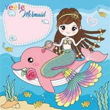 Yeele Baby Birthday Party Cartoon Mermaid Seabed Dolphin Fish Pearl Photography Backdrops Custom Background For Photo Studio