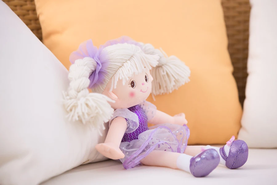 InGrace/брендовая милая кукла принцессы для девочек, милые куклы-балерины для девочек с вуалью и головным убором, 35 см, милая плюшевая игрушка ручной работы фиолетового цвета