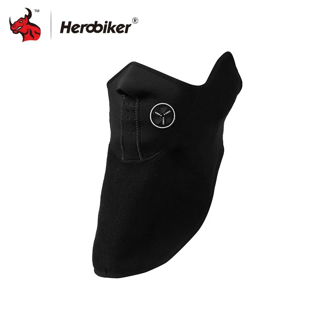 HEROBIKER мотоциклетная маска для лица Балаклава летняя мото Байкерская маска мотоциклетная велосипедная маска для лица мотоциклетная Защита от солнца - Цвет: black