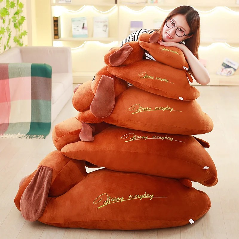 50cm Cute Soft Plush Lying Dog Pillow Stuffed Plush Doll Toys