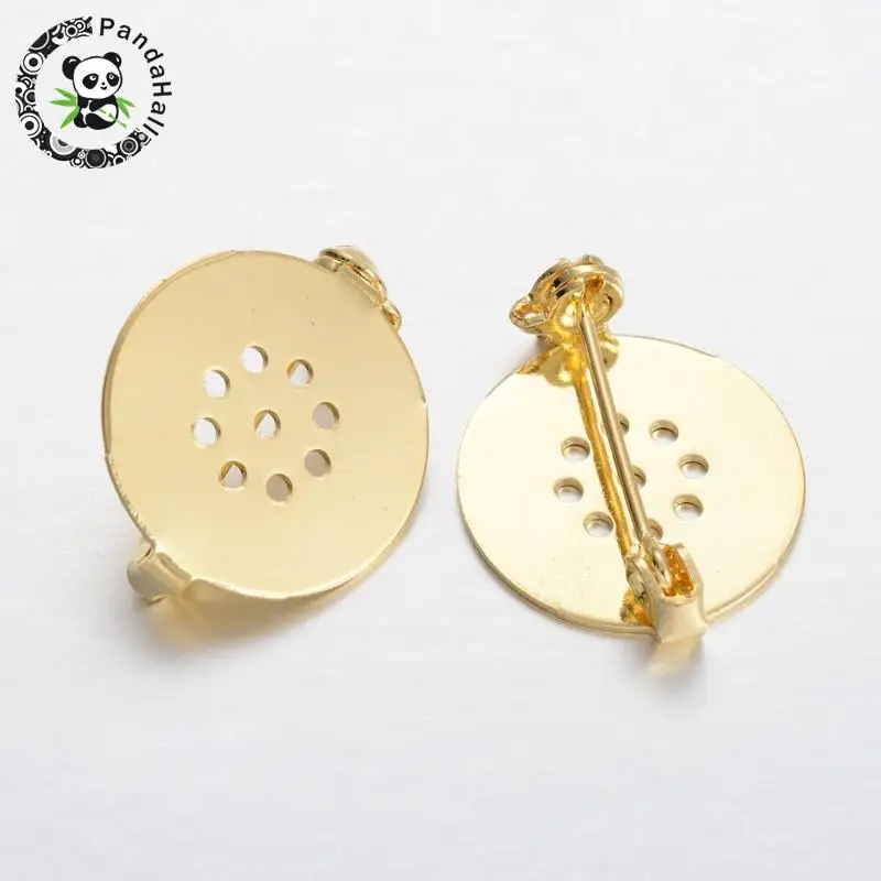 10pcs 18mm Brass Brooch Base Settings Findings Jewelry Making DIY