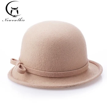 Sombrero irregular para mujer, sombrero de lana pura para mujer, chapeau femenino, pamelas y sombreros, moda Primavera 2021