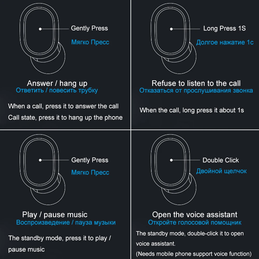 Xiaomi Redmi Airdots Xiaomi TWS стерео беспроводные наушники Голосовое управление Bluetooth 5,0 шумоподавление управление краном