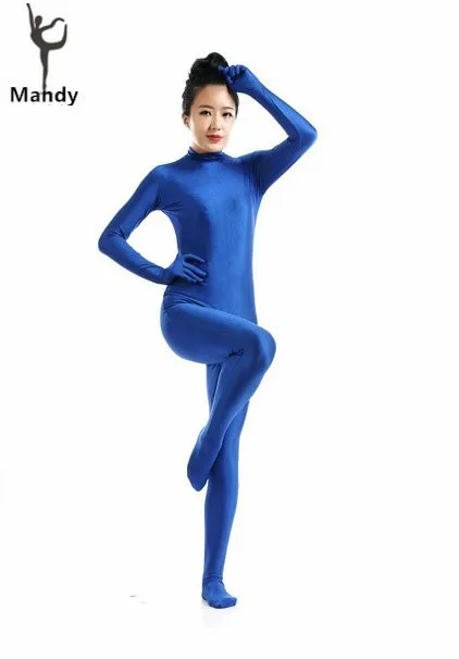 

Women's Catsuit Unitard Lycra Spandex Bodysuit Long Sleeve Turtleneck Skin-Tight Body Suit Mock Neck Zentai Dancewear Catsuit