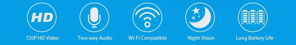 Беспроводная безопасность умный WiFi дверной звонок видео визуальная запись Низкое энергопотребление удаленный домашний мониторинг ночное видение Tosee