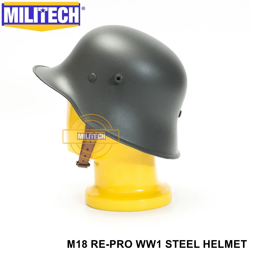 MILITECH серый мировой войны один немецкий M18 шлем великая война Repro защитный шлем WW1 немецкий M18 шлем WWi