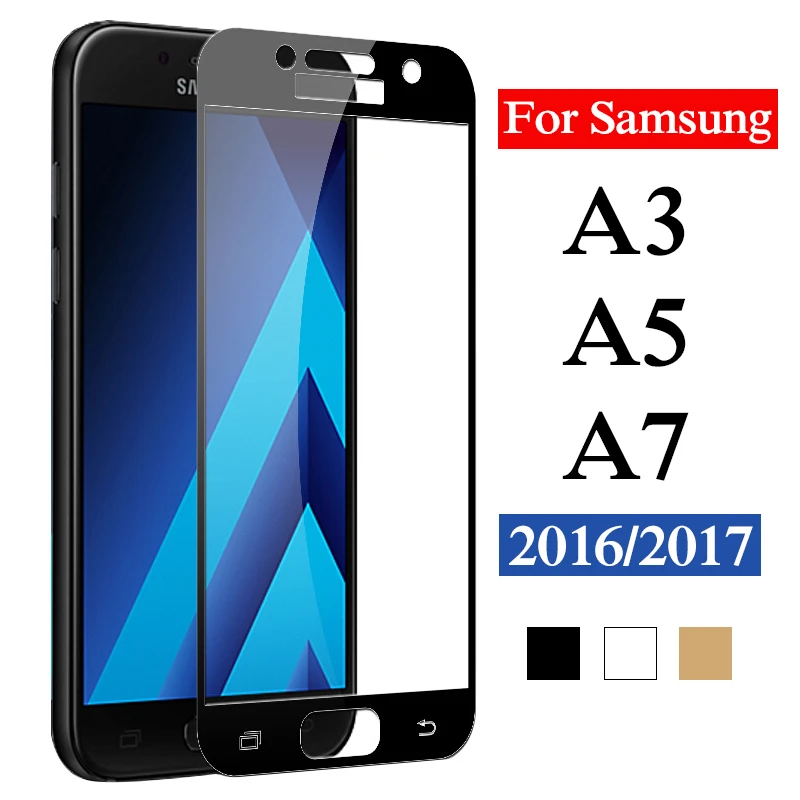 Защитное стекло для samsung Galaxy A5 A7 A3 защита экрана samsong glaxay a 3 5 7 glas tremp полная защита