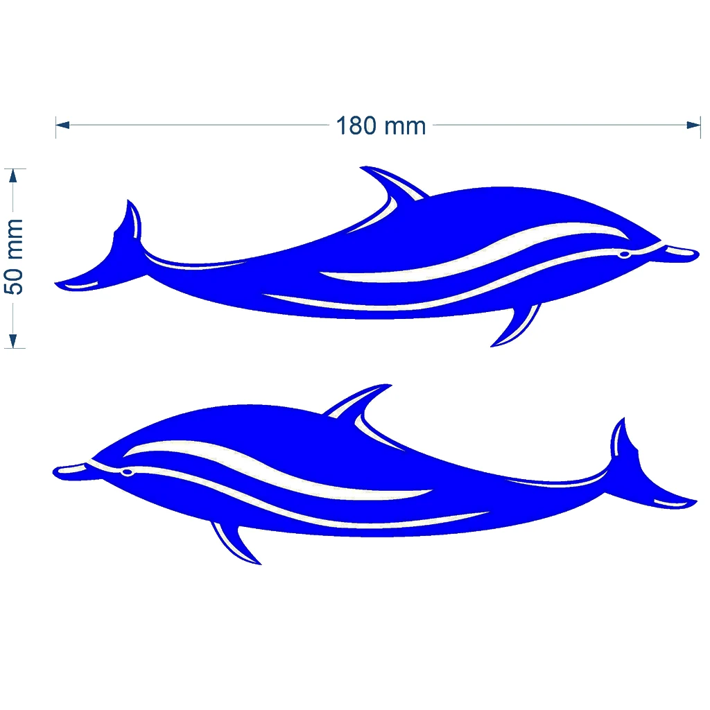 2 шт. синий Дельфин наклейки для каяк каноэ лодка автомобиль караван аксессуары водонепроницаемый и прочный