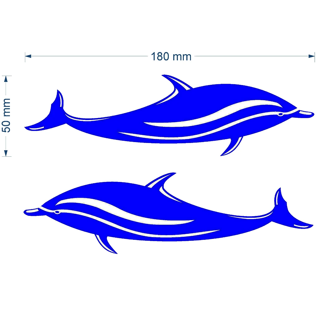 

2 Pieces Blue Dolphin Decal Stickers for Kayak Canoe Boat Car Caravan Accessories Waterproof and Durable