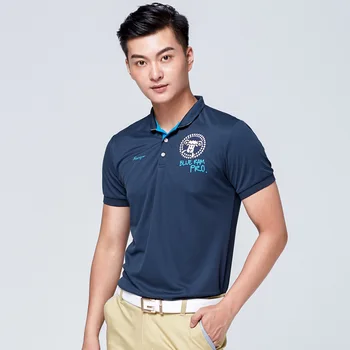 

Men Golf Short Sleeve Breathable Shirt Summer Quick-Dry Tennis Sportswear Turn Down Collar Golf Apparel D0663