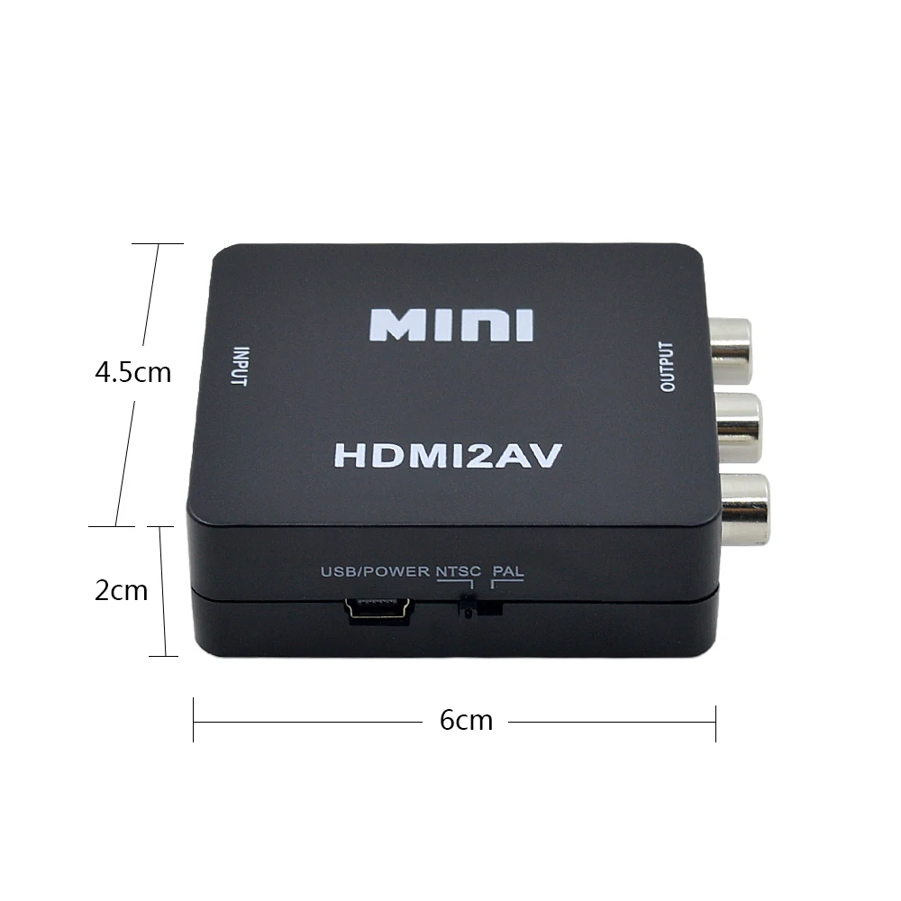 CHIPAL HD 1080P для преобразователя HDMI в AV Mini HDMI2AV RCA CVBS L/R композитный видео аудио NTSC PAL USB