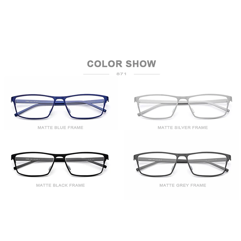 Montura de gafas de titanio puro FONEX montura de gafas 2019 nuevas gafas de prescripción para hombres gafas cuadradas montura óptica de miopía gafas - 5