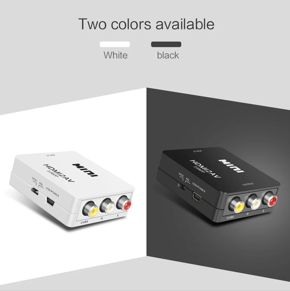 HDMI в AV Mini AV2HDMI композитный 1080P HDMI в RCA Аудио Видео AV CVBS адаптер конвертер для HDTV PC PS3 PS4 VCR DVD Xbox