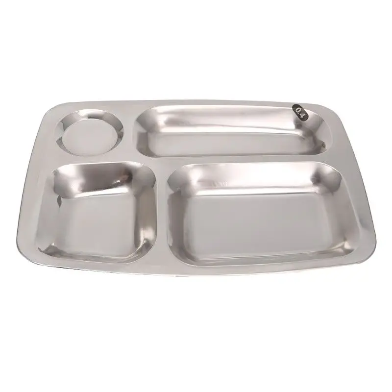 

Rectangular Divider Tray Kitchen Foods Snack Dinnerware Plate For Kids Children