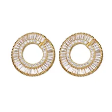 Bettyue, опт, витиеватый Шарм, AAA кубический циркон, три цвета, кольцевые Ювелирные серьги для женщин, модные свадебные подарки