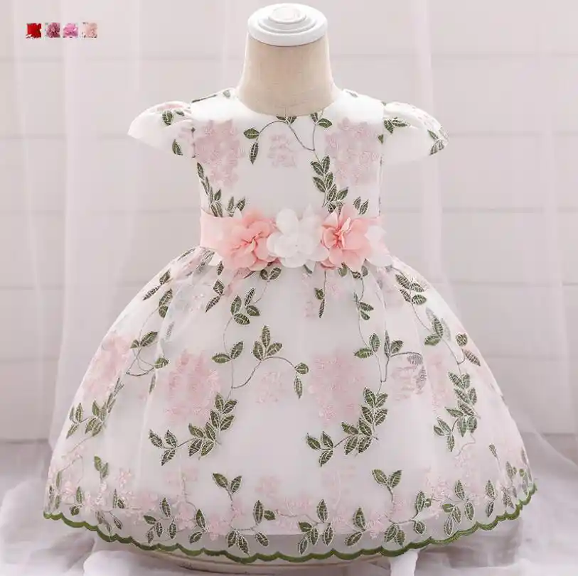 vestido flor de menina