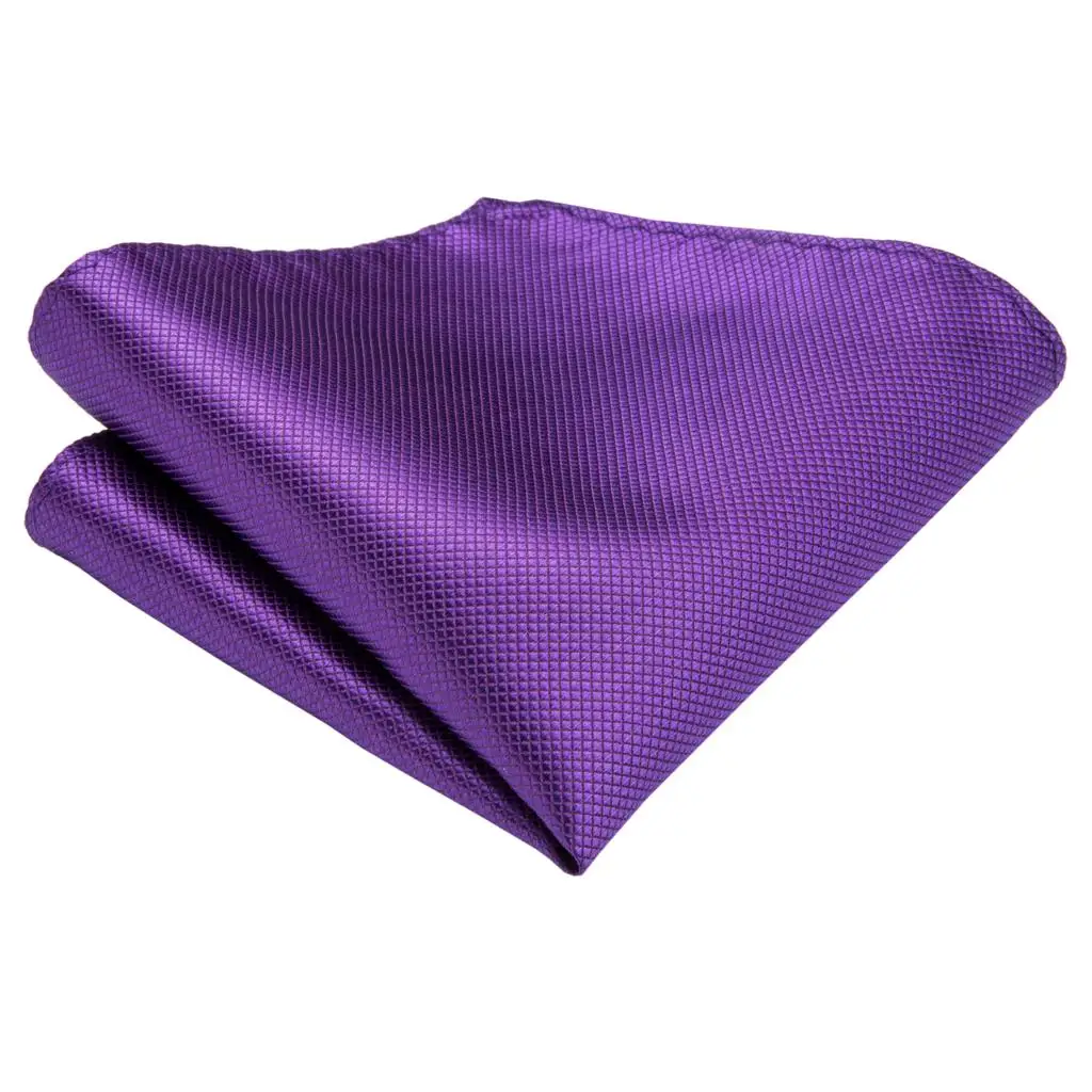 Мужской Шелковый Аскот галстуки твердые фиолетовый галстук строгие Галстуки карманные Квадратные запонки набор подарок для отца/мужчины