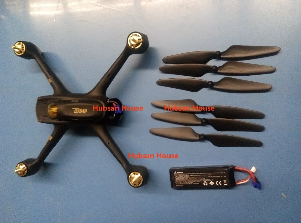 (Один белый/черный самолет) новейший Квадрокоптер Hubsan X4 FPV H501S с камерой 1080P и GPS |