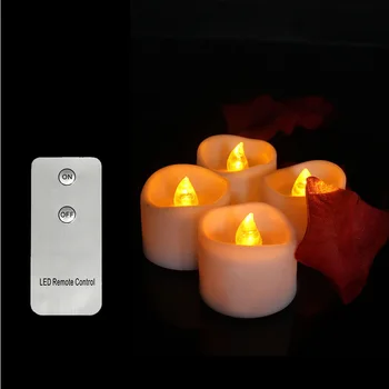

Pack of 6 Yellow Led Flameless Candles With Remote,Electronic Candles,Unscented Flickering Remote Candle Light,Pillar Candles