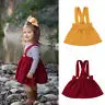 

Toddler Kids Baby Girls Outfit Clothes Suspender Overalls Dress 0-3Years