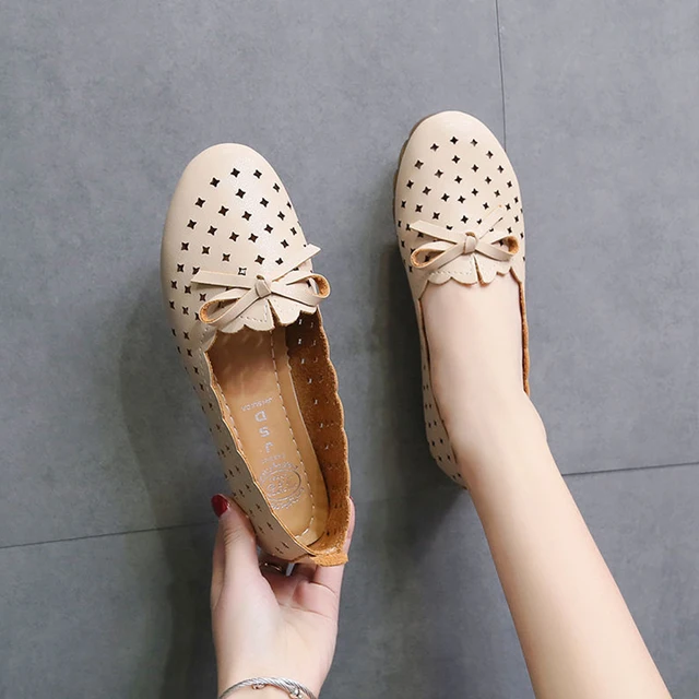 New Women Flats Summer Nurse Doctor Shoes Comfortable Breathable Anti