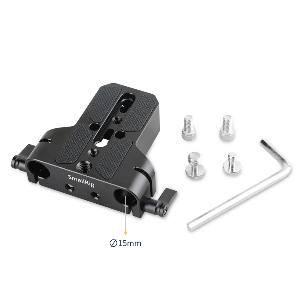 Braçadeira para Sony Placa de Base com Dual Smallrig Câmera 15mm Haste Ferroviário Fs7 e sony a7 Series e canon C100 e c300 e c500 e panasonic Gh5 1674 - Image 4